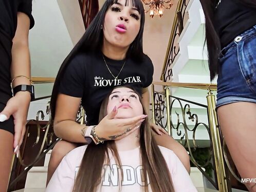 Lesbian Spitting Trio