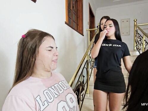 Lesbian Spitting Trio