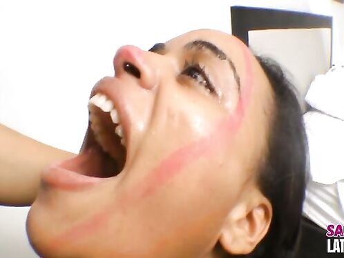 Impressive Aline Cruel in Spitting Direct on Target