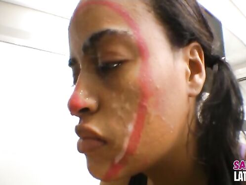 Impressive Aline Cruel in Spitting Direct on Target