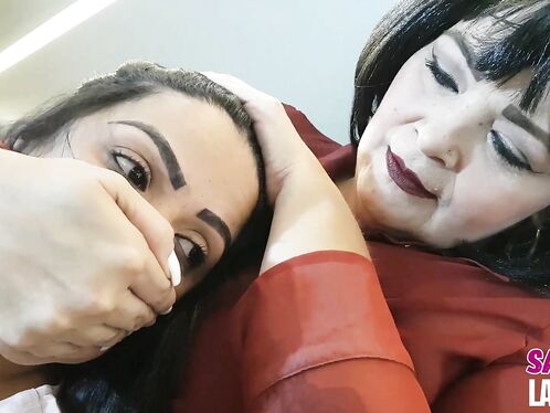 Old Hands Squeezing Face