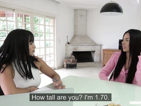 Busty Brunette Agent Vanessa Interviews a Shy Model